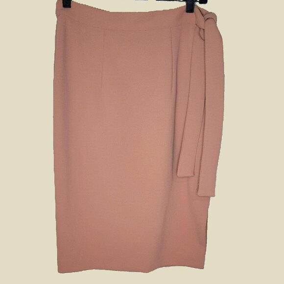 EXPRESS NWOT Pink Side Tie Pencil Skirt Size 8 - Picture 8 of 8